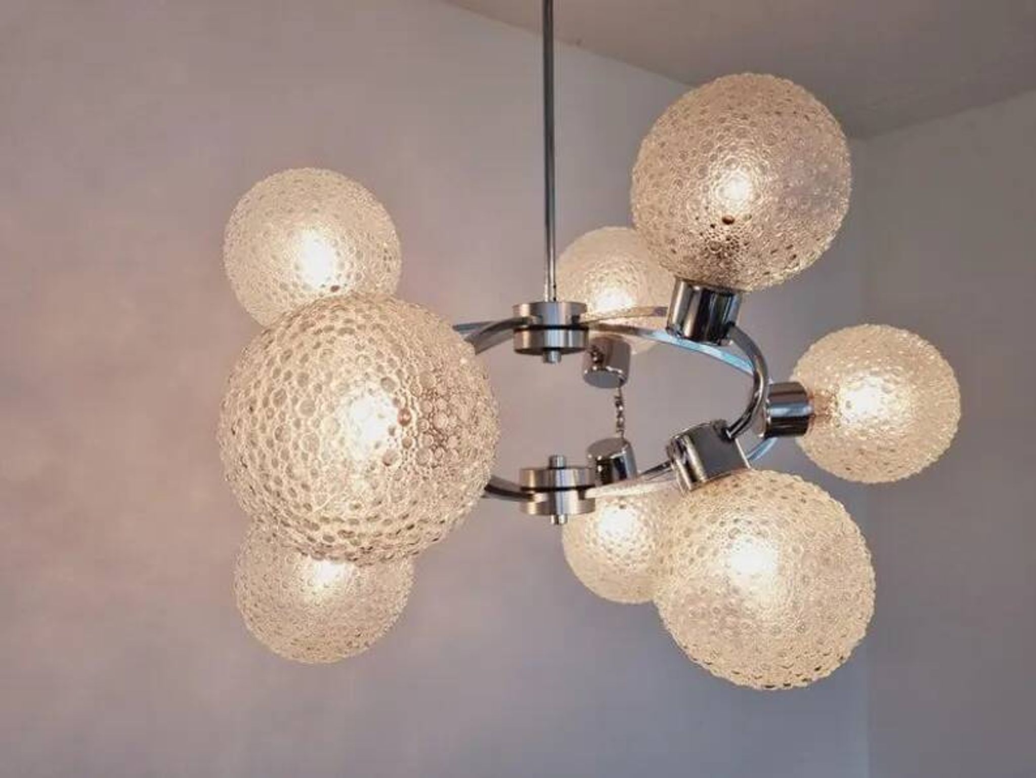 Large Midcentury Galaxy Sputnik Chandelier, Germany, 1970s