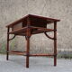 Bamboo and wooden desk with right side shelf on slide by Mc Guire 120x60