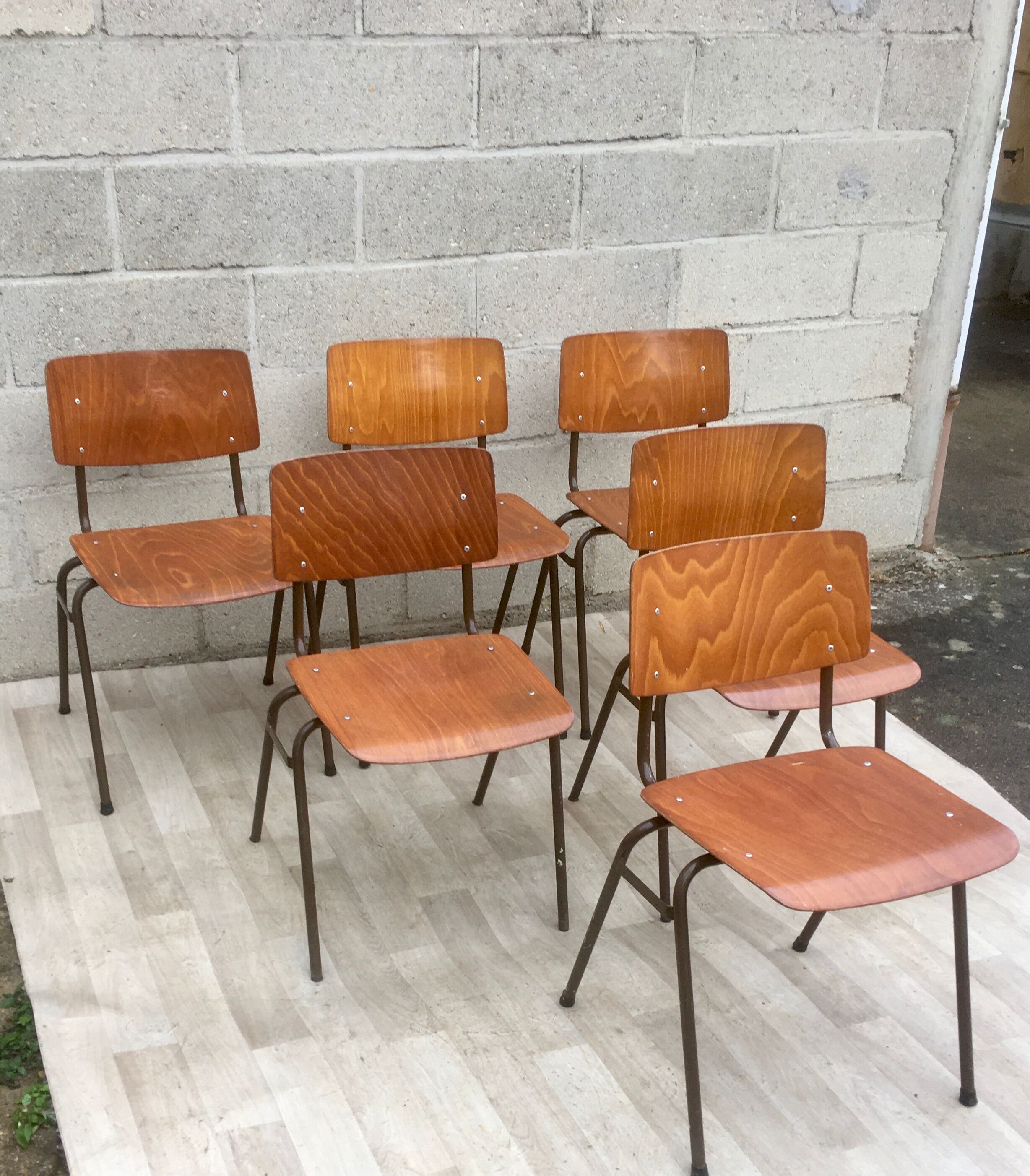 Set of 6 vintage Dutch Marko chairs
