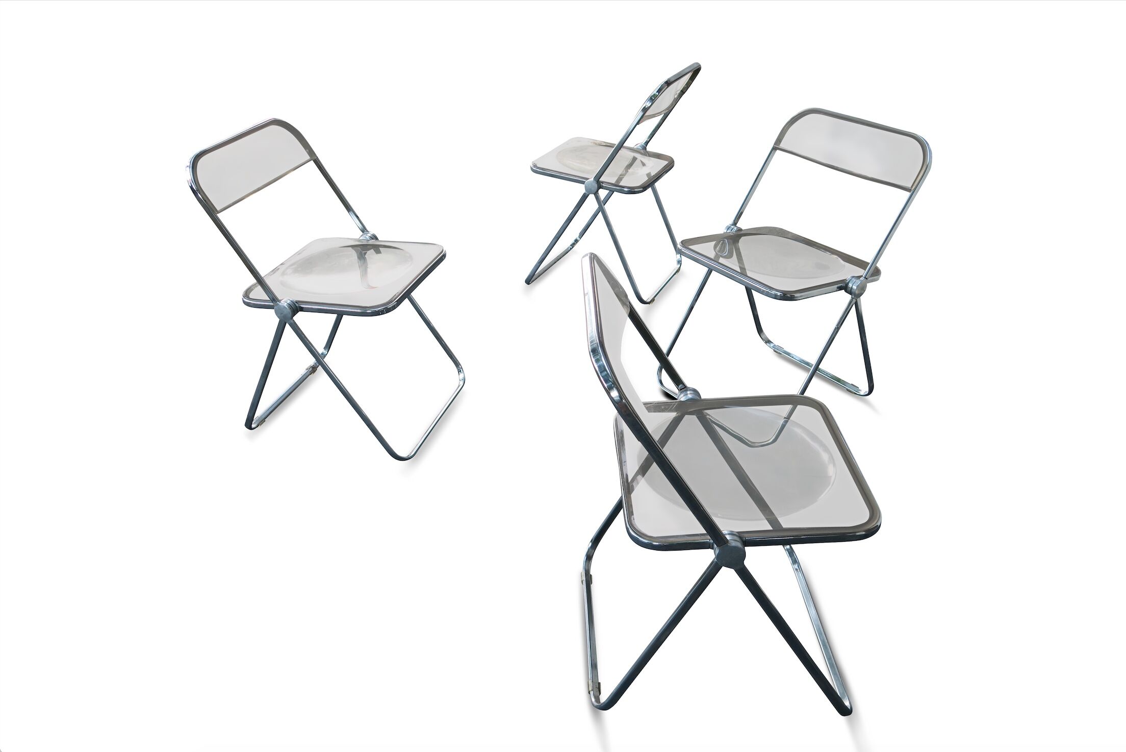 4 folding chairs "PLIA" by Giancarlo Piretti for Castelli 1967