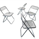 4 folding chairs "PLIA" by Giancarlo Piretti for Castelli 1967