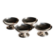 Set of 4 stainless steel ice cream cups, made in France