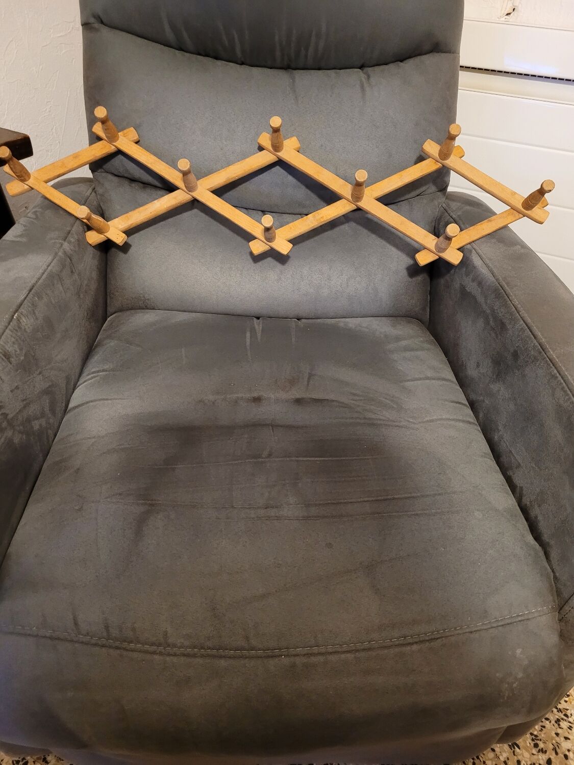 Vintage accordion coat rack