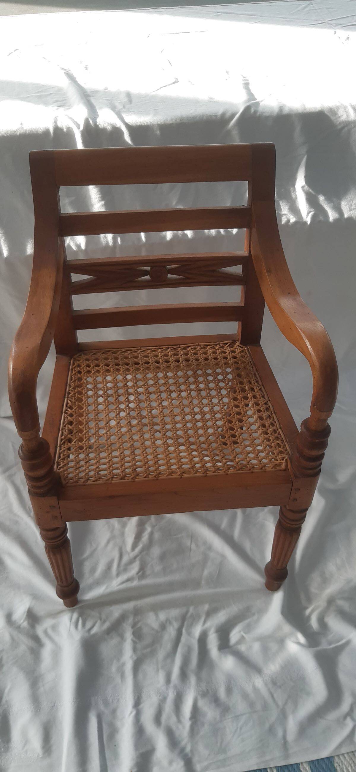 Set of two antique handcrafted children's armchairs