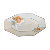 Plat de service art deco en porcelaine signé Lourioux foecy ancien