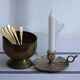Gold metal candle holder