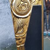 Miroir d'époque art deco noir et or 81x111cm