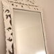 Miroir biseauté Henri II en blanc