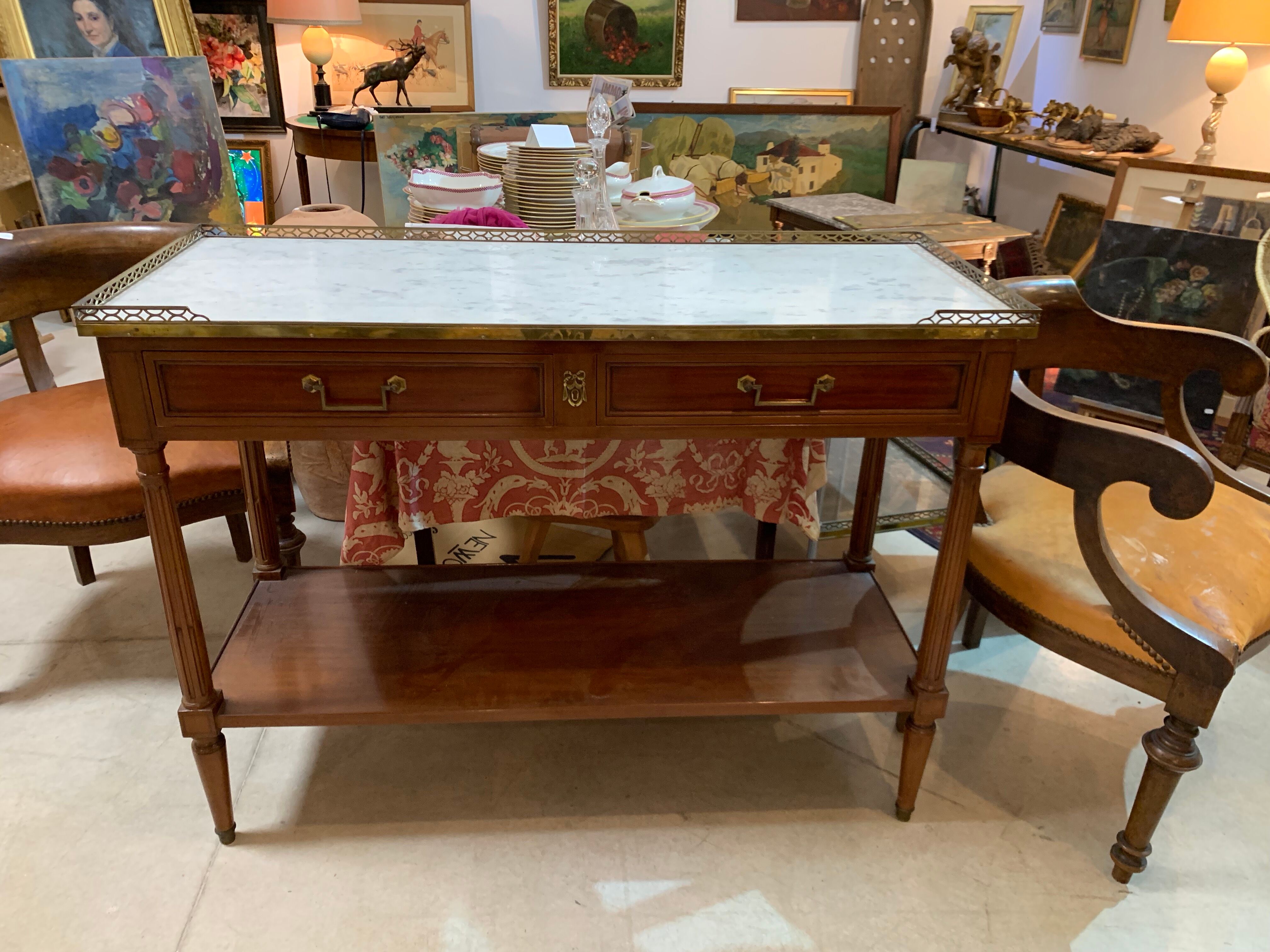 Mahogany console XIXth