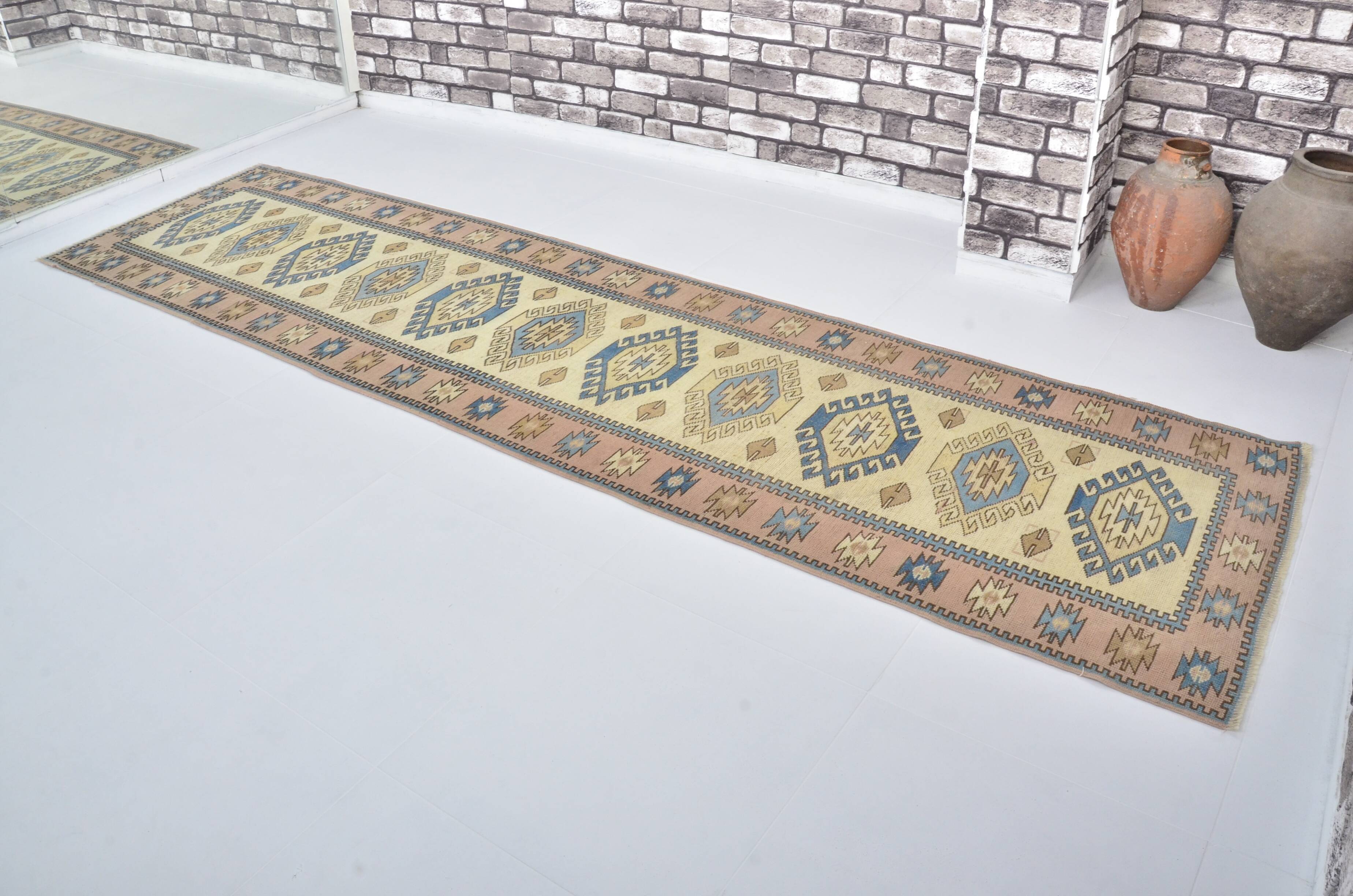 Neutral Vintage Handmade Kitchen Runner sku 3323
