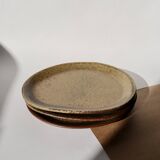 Trio of stoneware plates