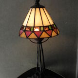 Lampe art déco en fer forgé