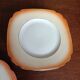 Orange porcelain dessert plates