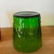 Vintage set of 6 Italian-made glasses, green and amber textured effect
