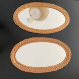 Rattan mirror 3 braids