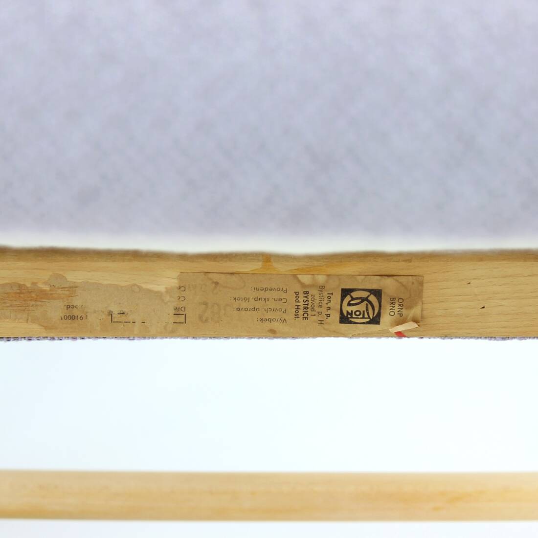 Mid Century Bentwood Rocking Armchair In Blond Oak By Ton, Czechoslovakia