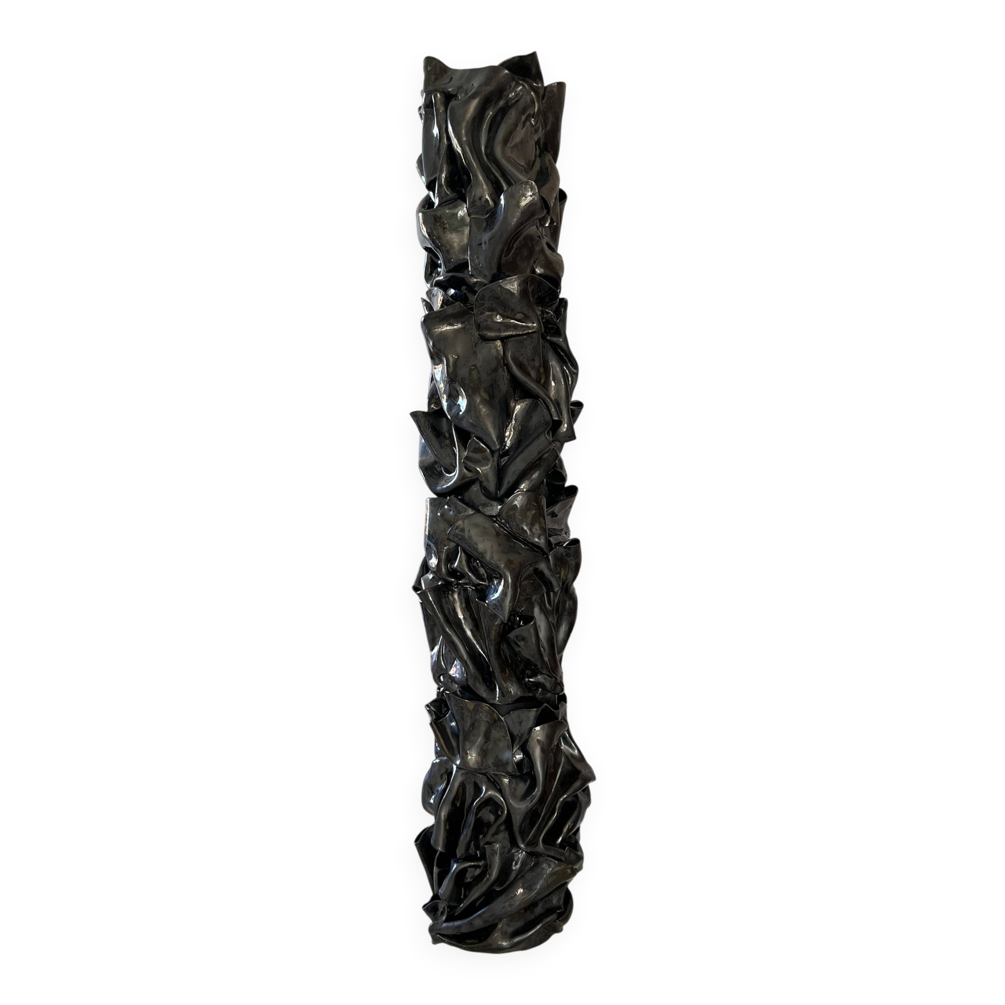 Stoneware ceramic totem