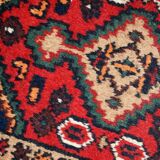 Vintage persian rug hamadan handmade 1.3' x 2' (41cm x 61cm) 1970s, 1c763