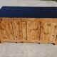 Restored antique pine desk, 9 drawers