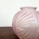 Art deco glass ball vase with palmette patterns