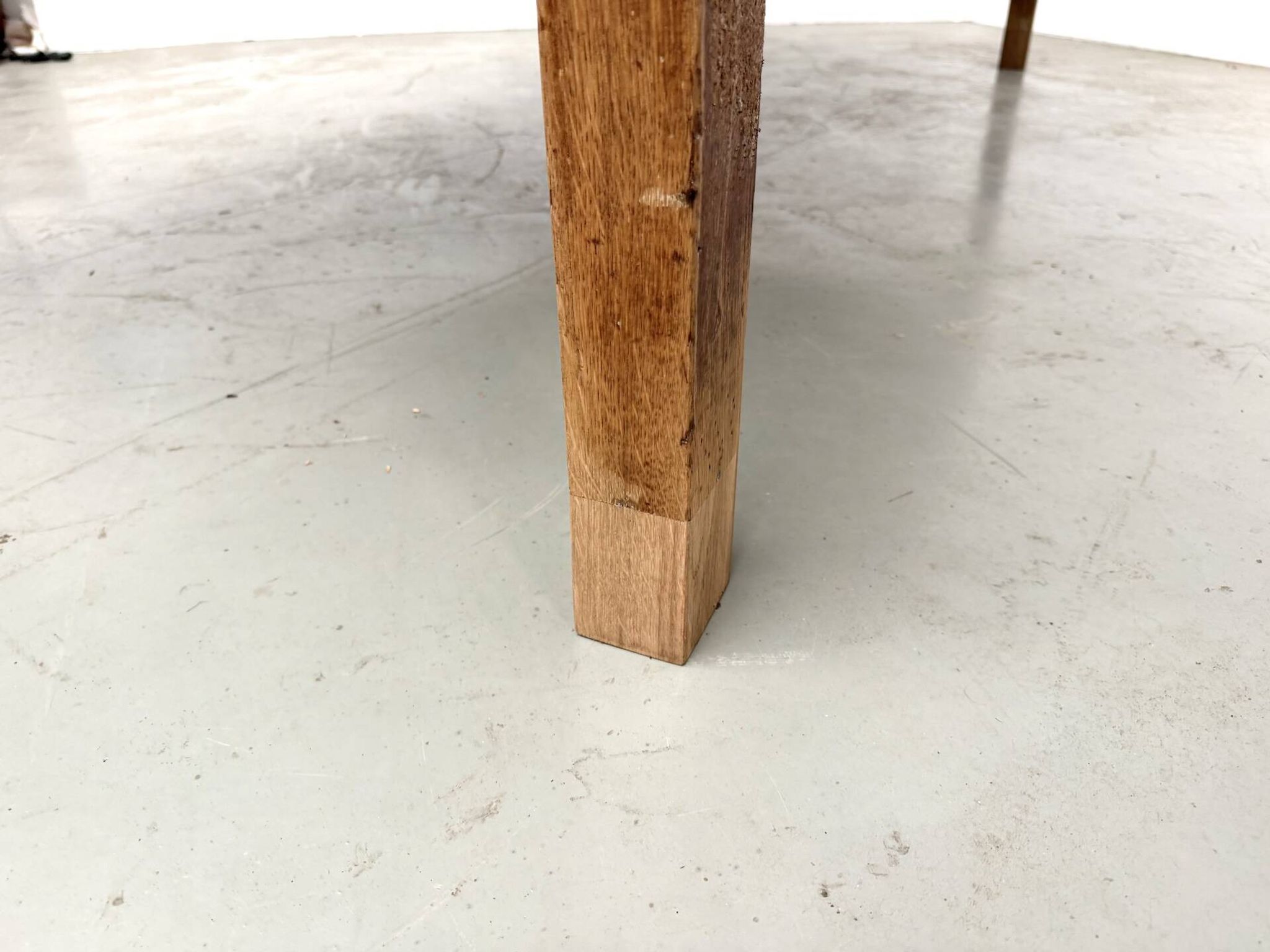 Brutalist farmhouse table in solid oak from the 1950s.
