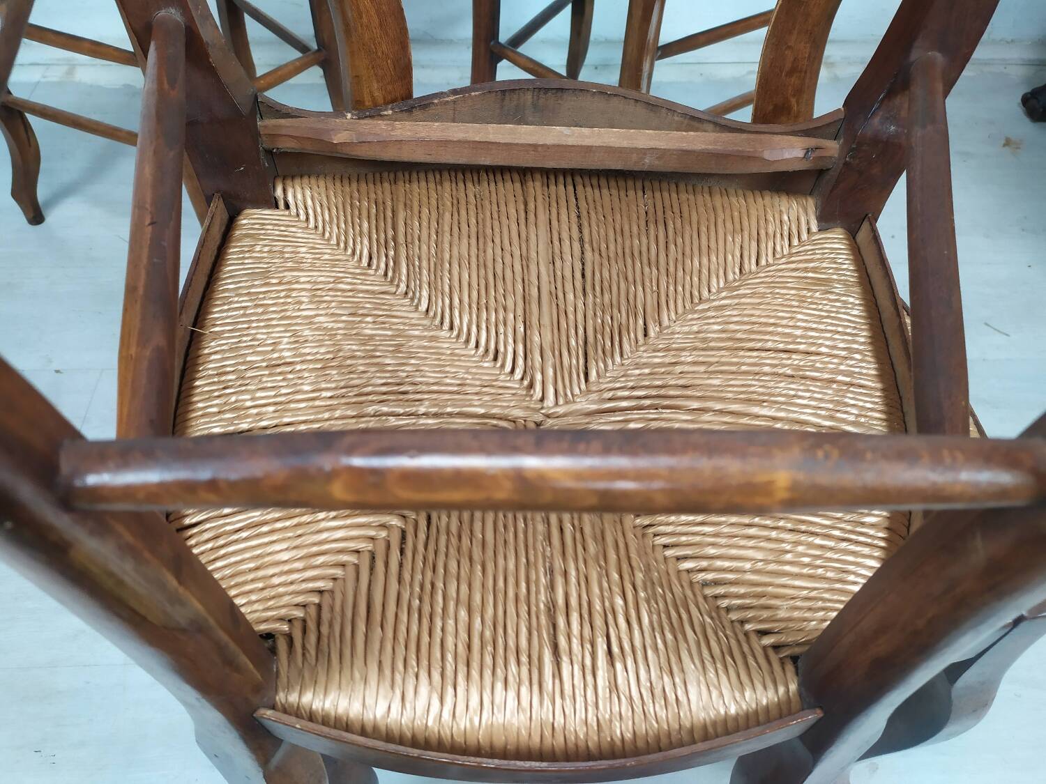 4 straw chairs