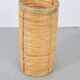 Vintage Bamboo and Brass Umbrella Stand, Italy, 1970s