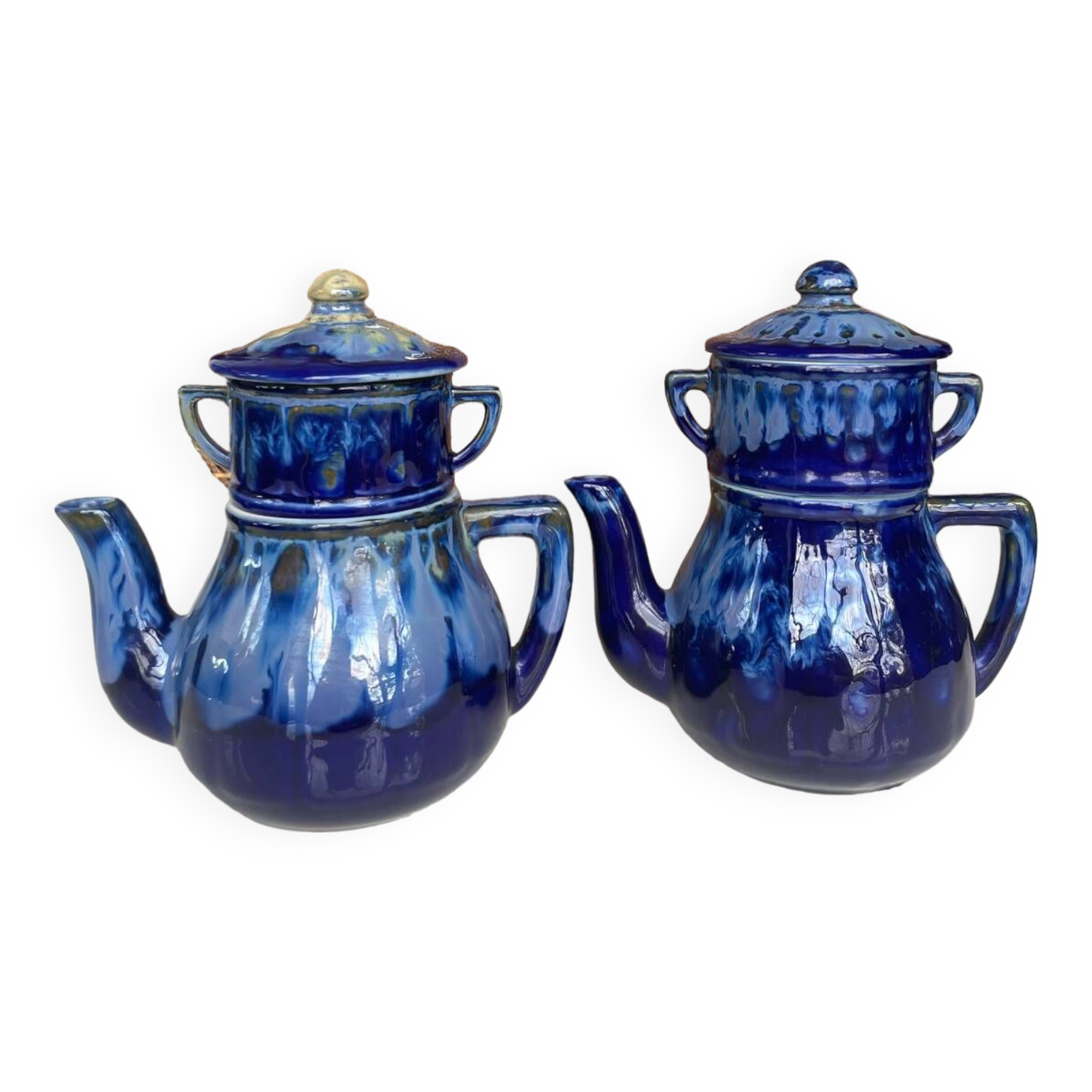 Old enameled coffee pot