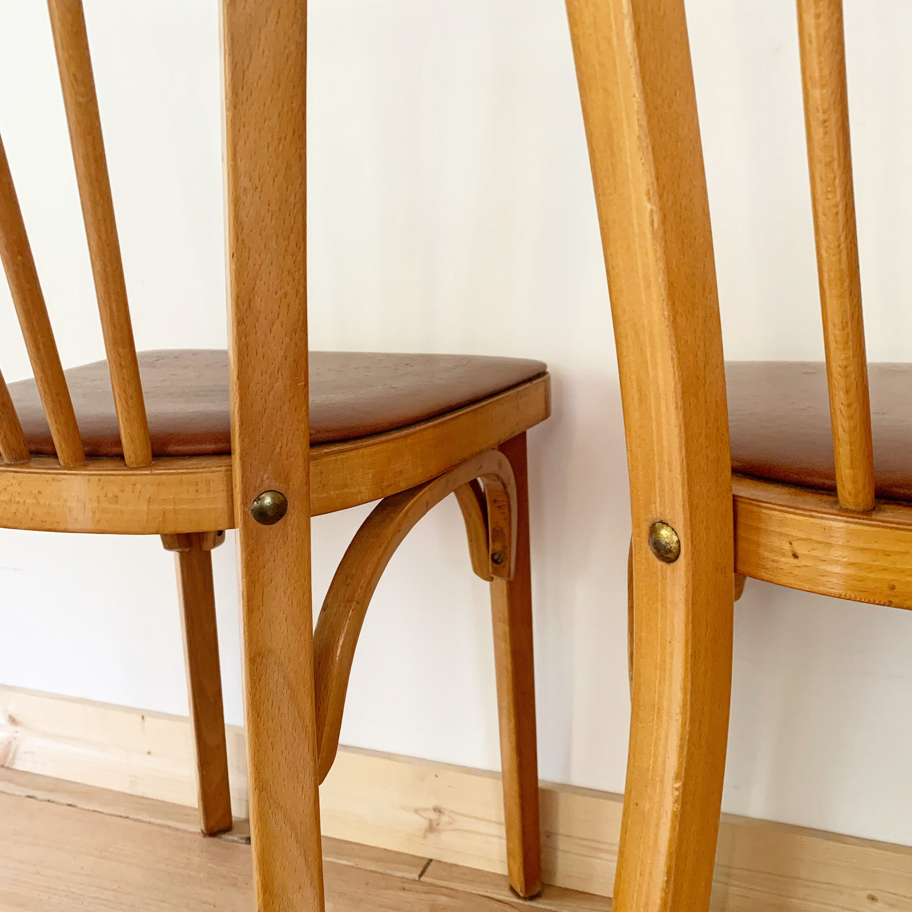 Pair of Baumann bistro chairs