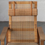 Set of 2 lounge chairs and one footrest by Borge Mogensen for Fredericia Denmark 1960’s