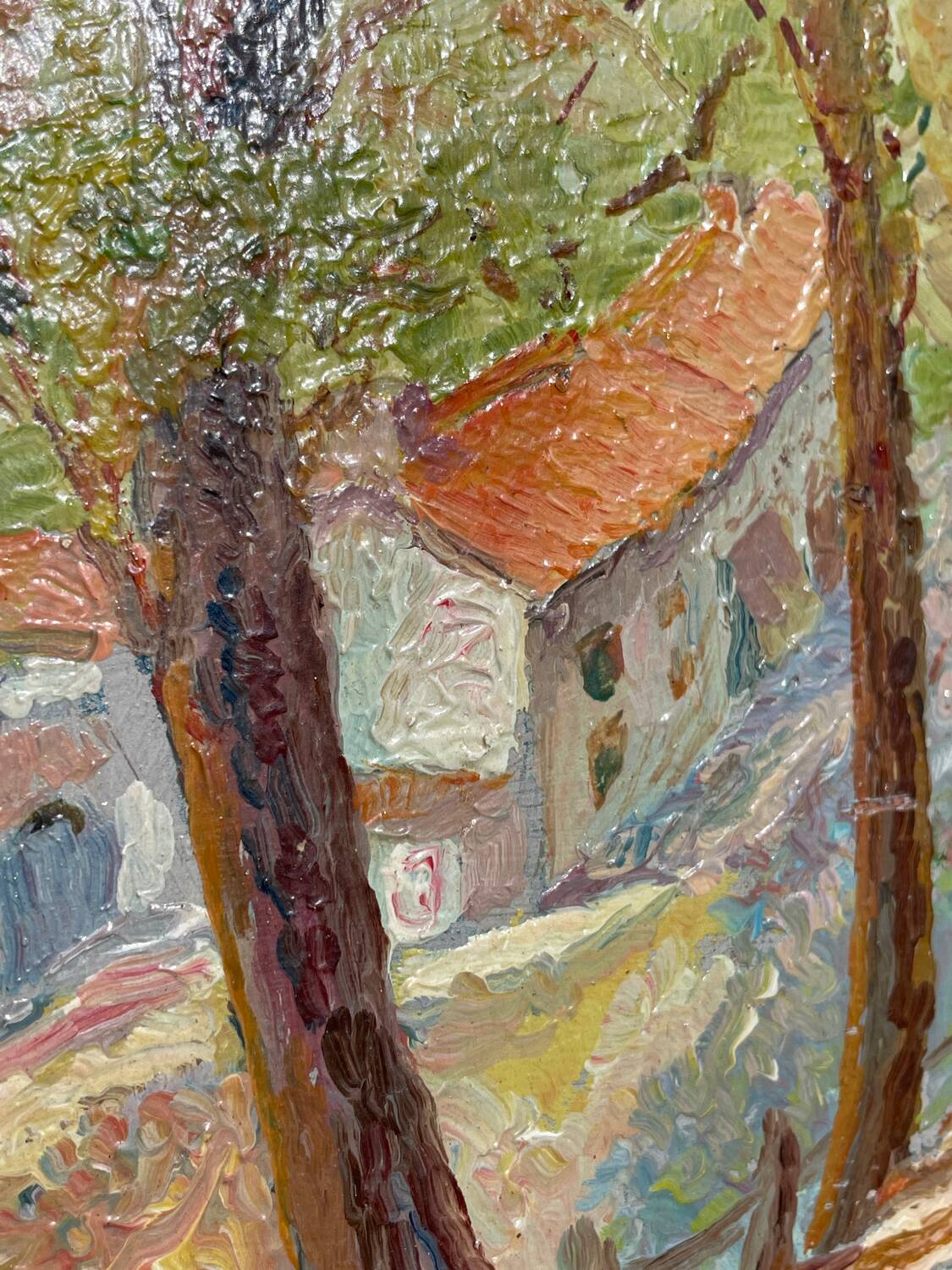 Signed oil landscape painting