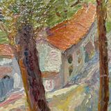 Signed oil landscape painting