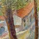 Tableau, peinture à l'huile, paysage signé