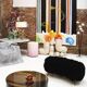 Handmade Contemporary Round Side Table in Stucco Marble, Modern Design