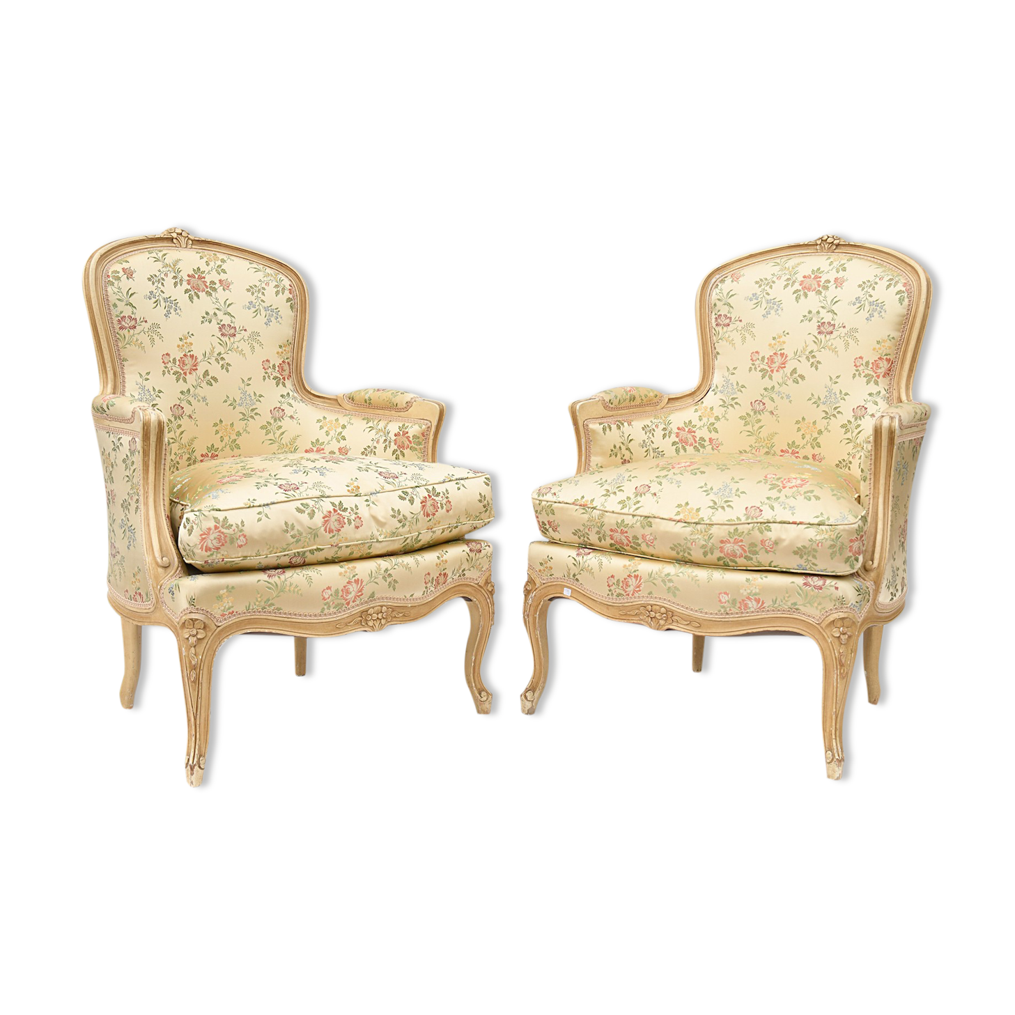 Paire de fauteuils bergères