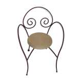 Wrought iron and rope chair