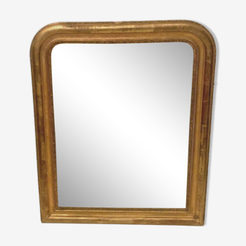 Miroir Louis Philippe en bois et stuc doré XIX siècle