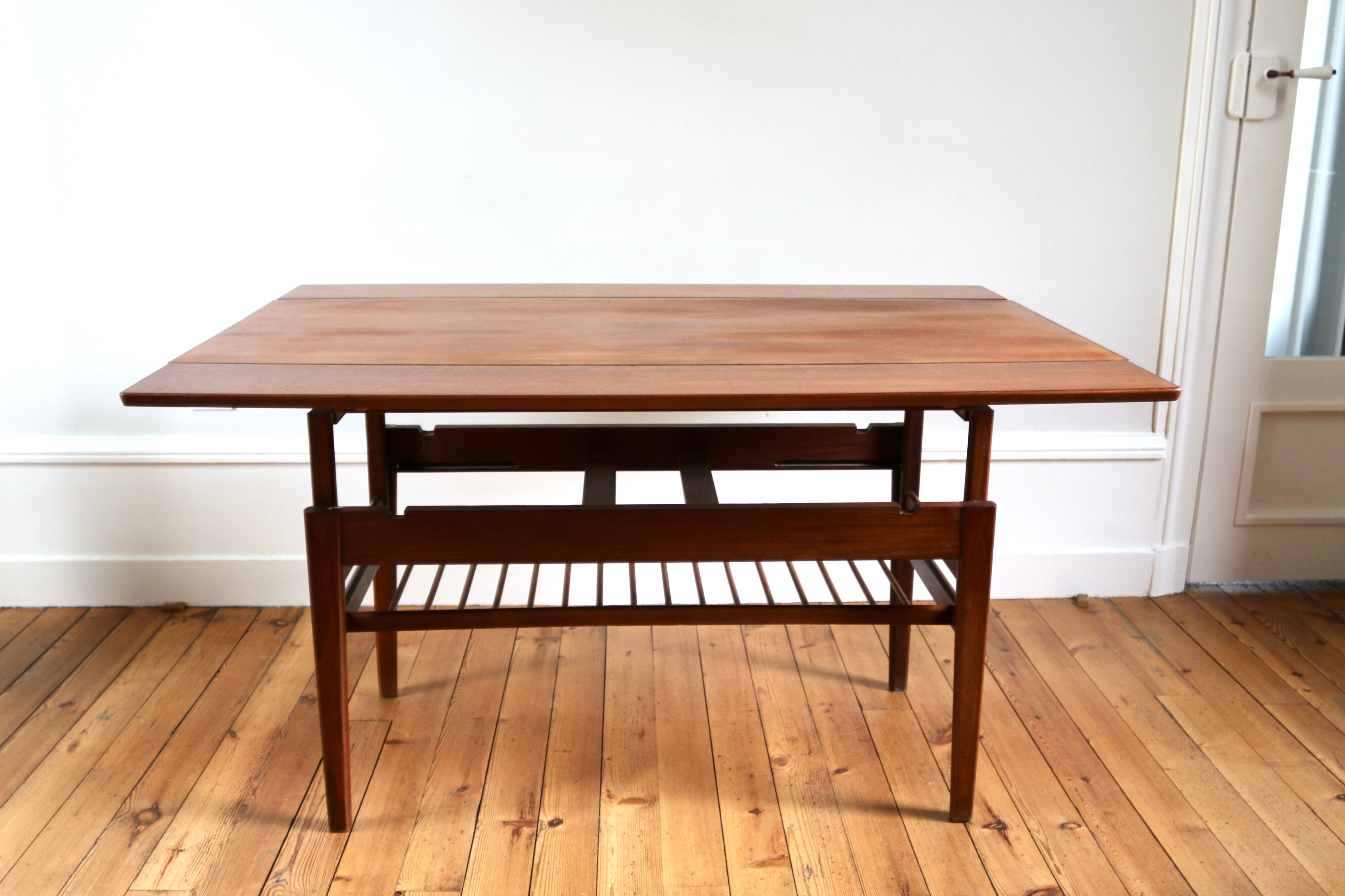 Scandinavian liftable coffee table tea Kai Kristiansen "Elevator"