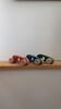 Trio of vintage wooden racing cars