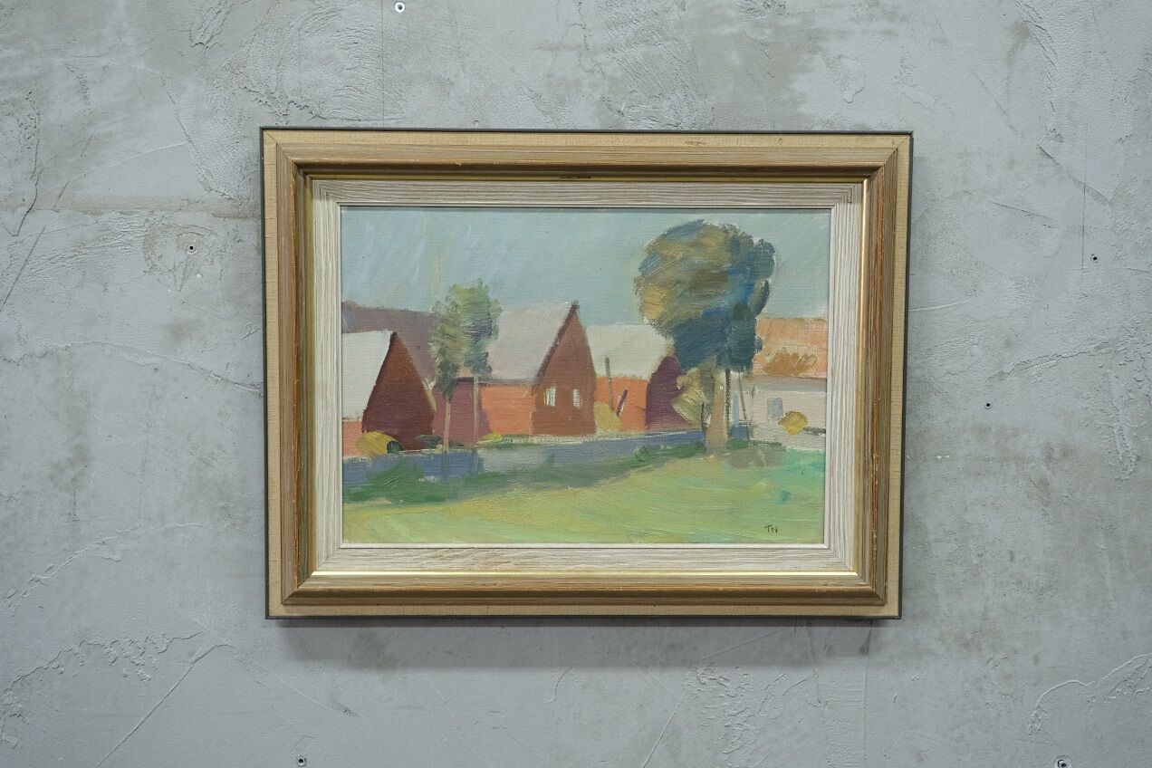 Tage Nilsson ( 1926-1997), Swedish Modern Painting, Oil on Canvas, 1960s, Framed