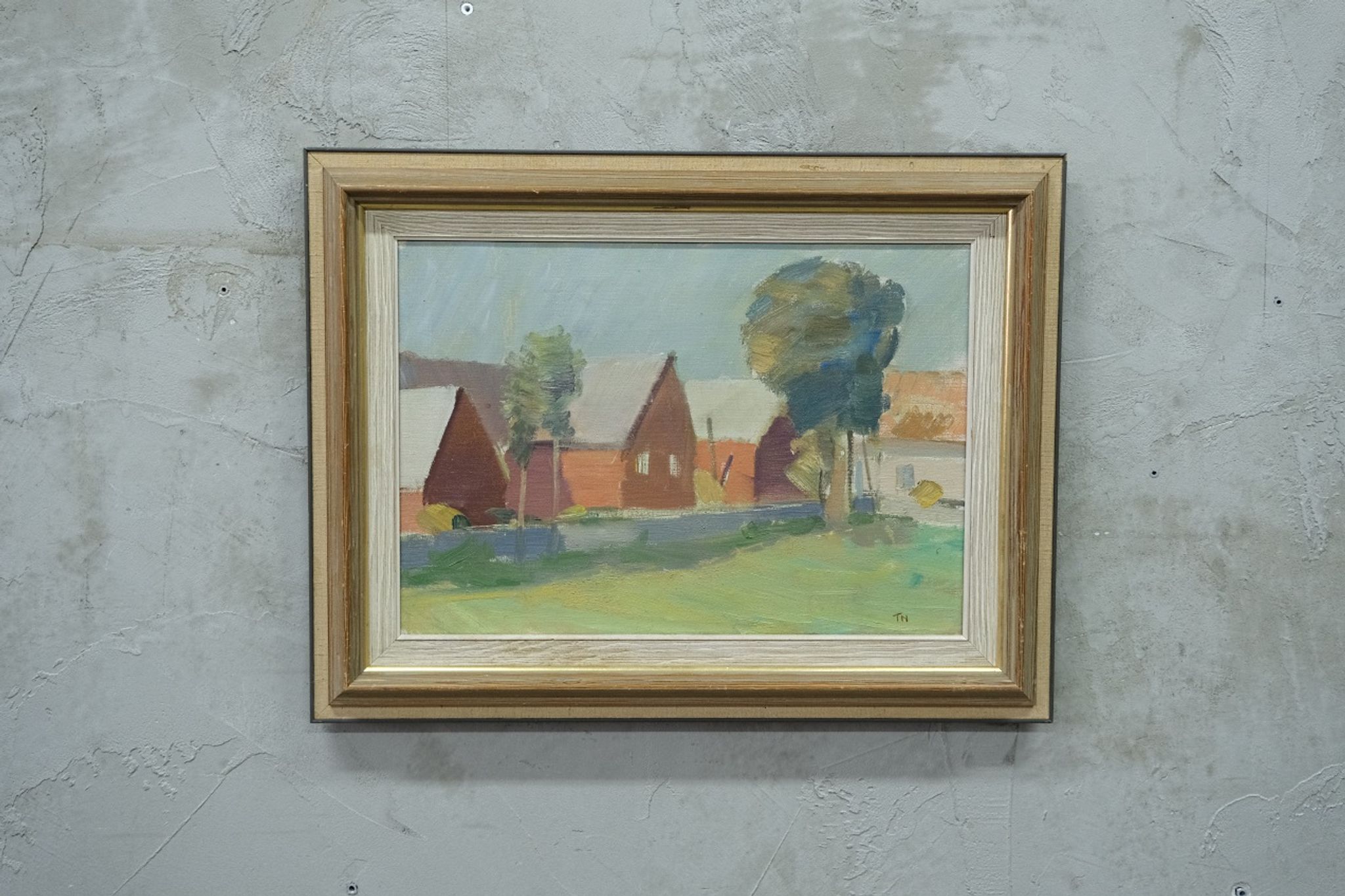 Tage Nilsson ( 1926-1997), Swedish Modern Painting, Oil on Canvas, 1960s, Framed
