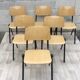 Lot de 6 chaises vintage Galvanitas couleur crème