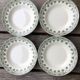 4 assiettes creuses Terre de Fer Badonviller trèfle kaki