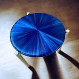 Straw marquetry nesting tables