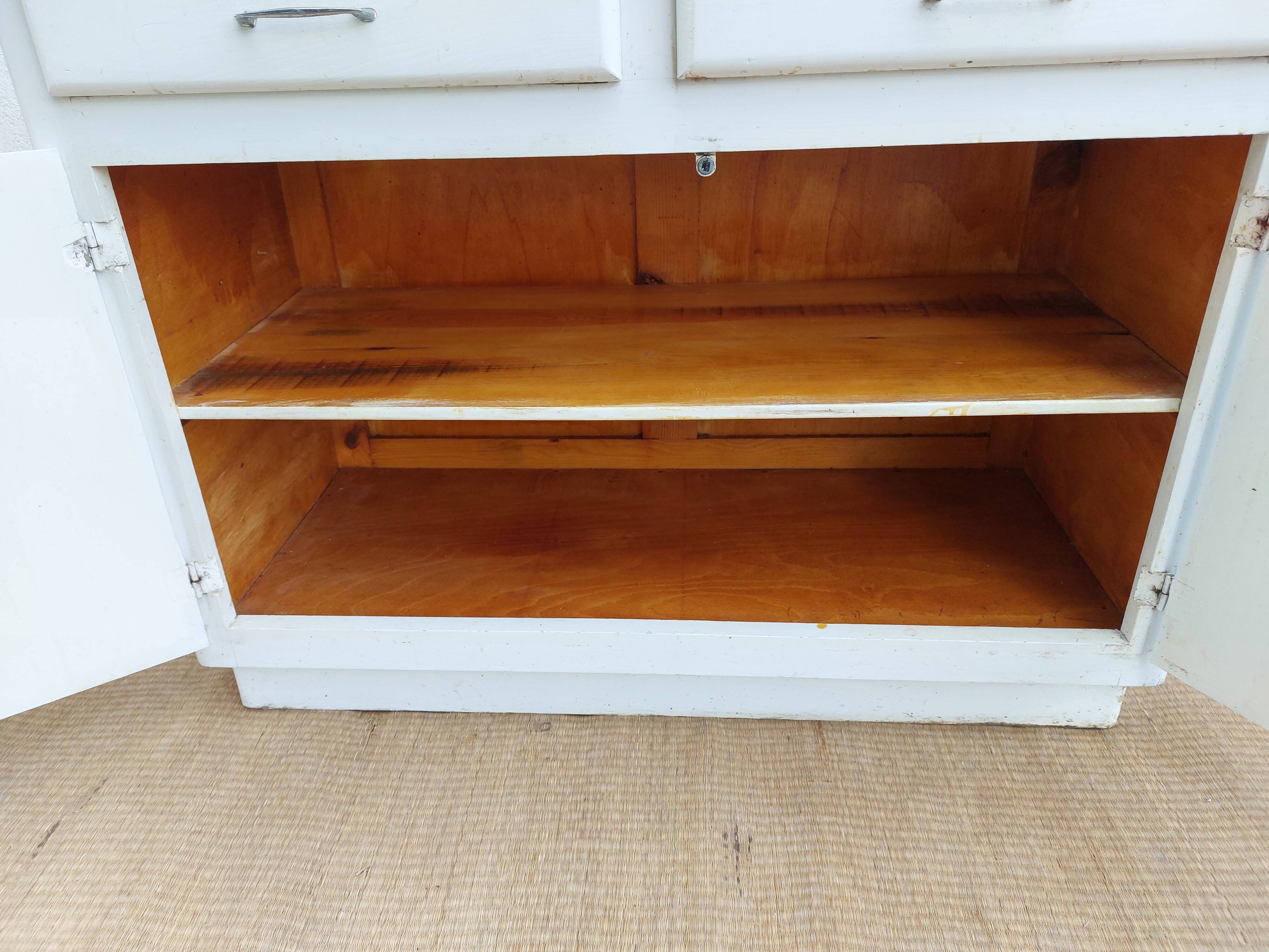wooden cupboard, formica top