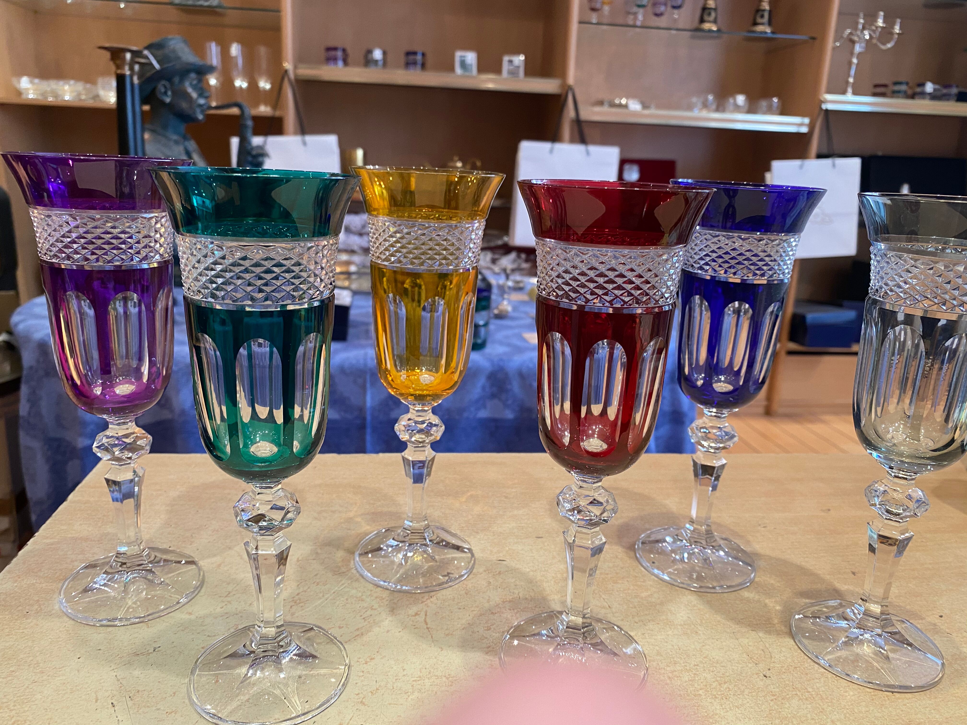 6 flûtes à champagne en cristal Selency