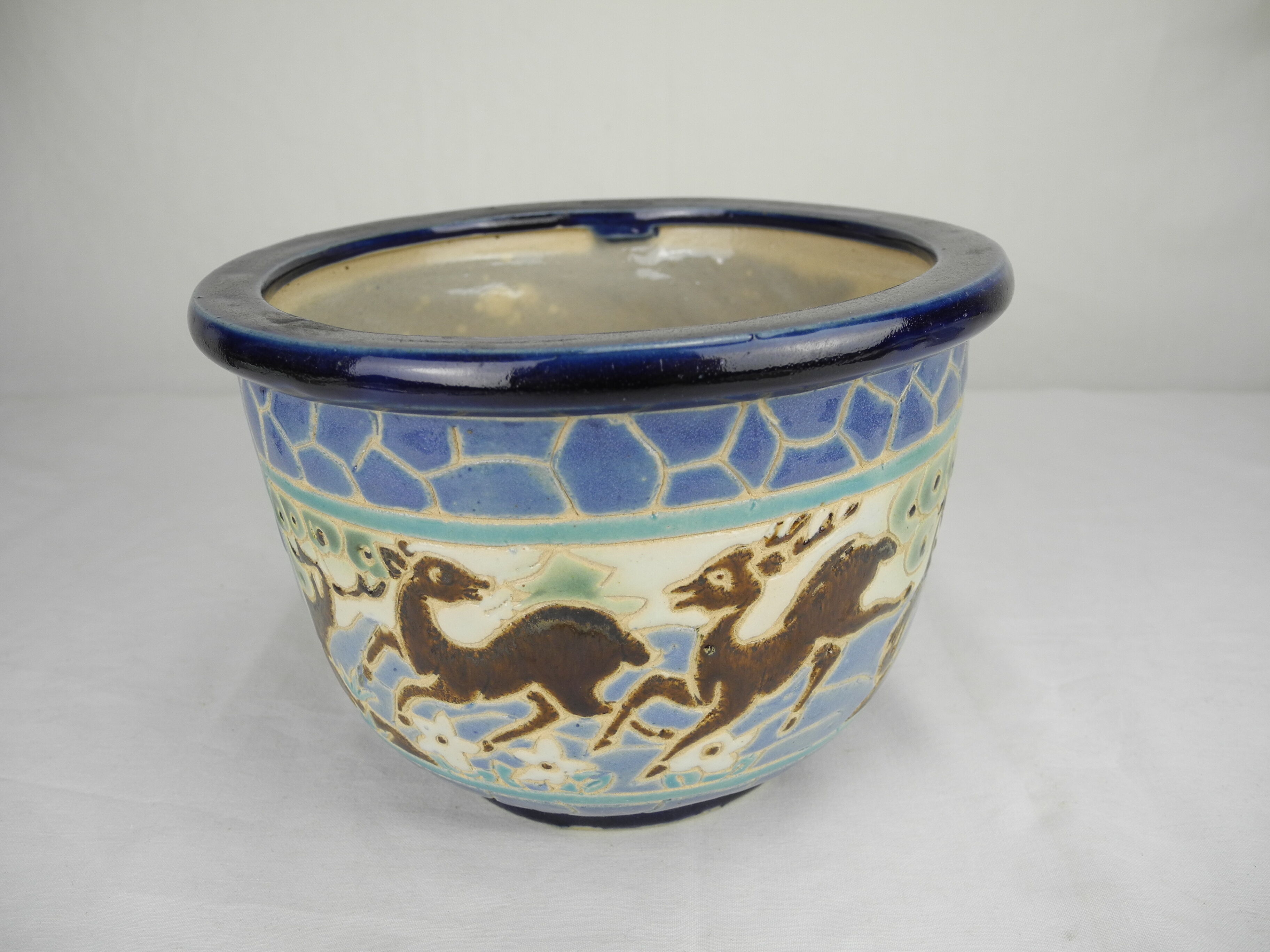 Old pot flowers cache pot mosaic mosaic vintage mosaic flowerpot
