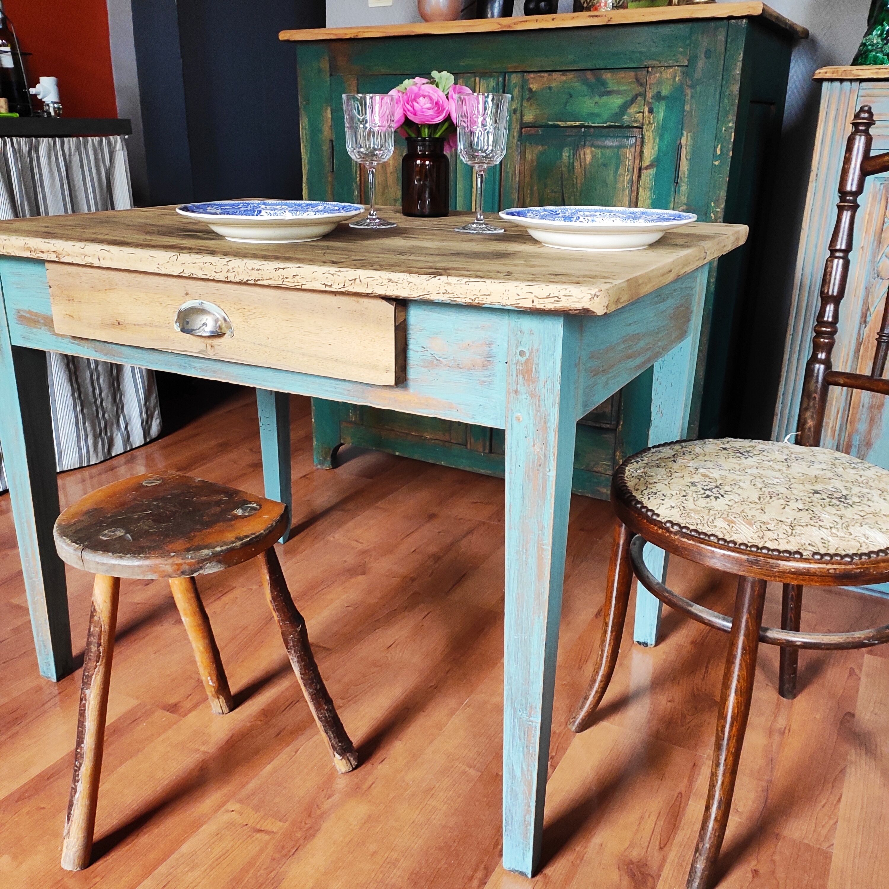 Old farmhouse table
