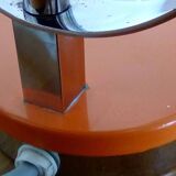 Orange and chrome eyeball table lamp