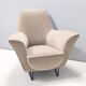 Vintage ivory fabric armchair, Italy